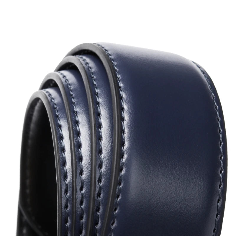 Luxury Fashion Male Reversible Leather Belt Men Business Trouser Belt Genuine Men Leather Belts For Jeans Blue Dark Brown Black