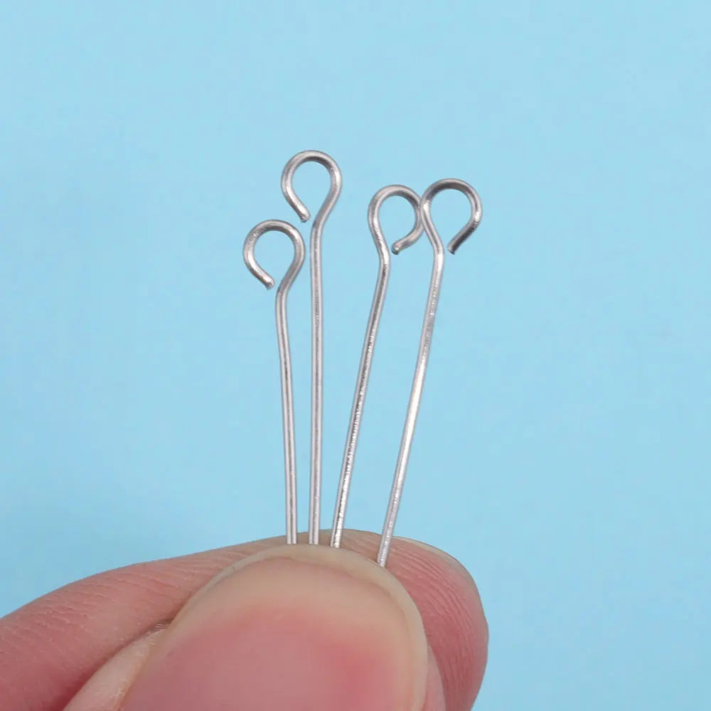 100pcs Stainless Steel Flat Head/Ball Head/Eye Head Pins For Jewelry Making Supplies DIY Metal Headpins For Jewelry Accessories