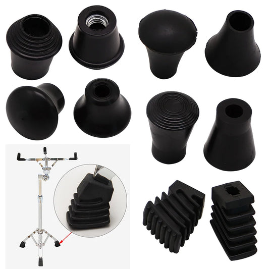 1 PCS Loop Organ Drum Feet Slipcover Replacement Rubber Feet for Single Braced Drum Hardware Cymbal Stands Drum Set Accessories