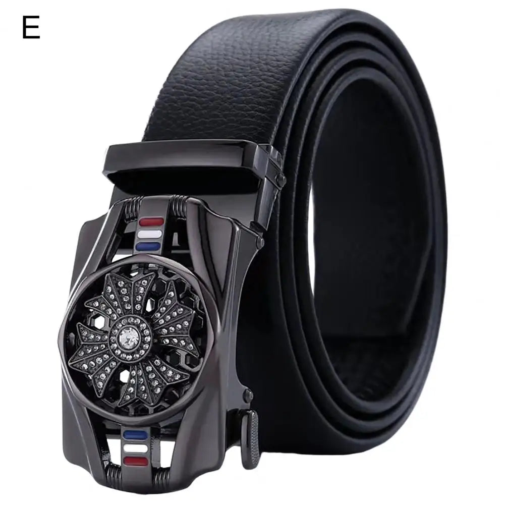 Male Waistband Trendy Reusable Business Belt Faux Leather Luxury Business Belt Fashion Accessories