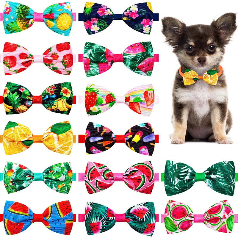 50/100pcs Small Dog Accessories Summer Dog Bowtie Dog Bows Small Dog Hair Accessories Dog Neckties Dogs  Grooming For Small Dogs