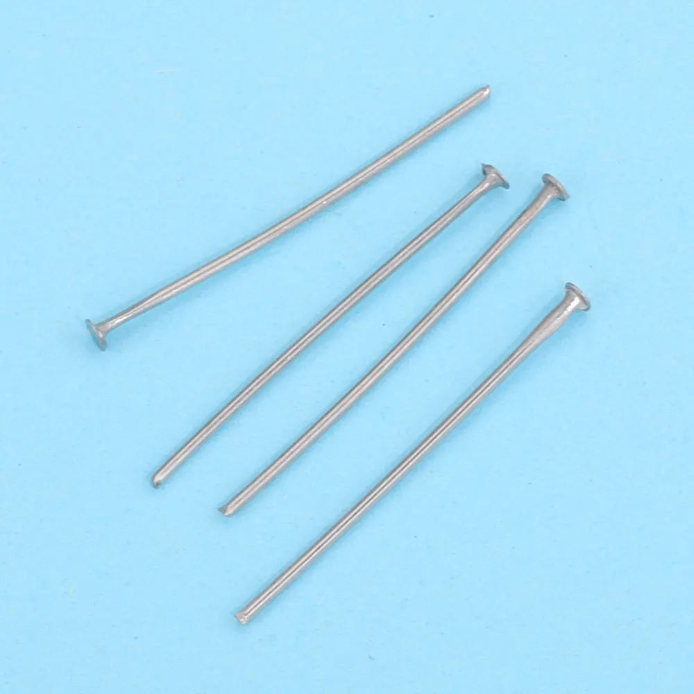 100pcs Stainless Steel Flat Head/Ball Head/Eye Head Pins For Jewelry Making Supplies DIY Metal Headpins For Jewelry Accessories