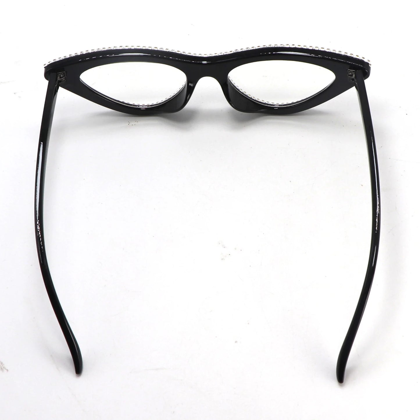 Cat Eye Reading Glasses for Women Stylish Rhinestone Narrow Ladies Computer Readers Glasses
