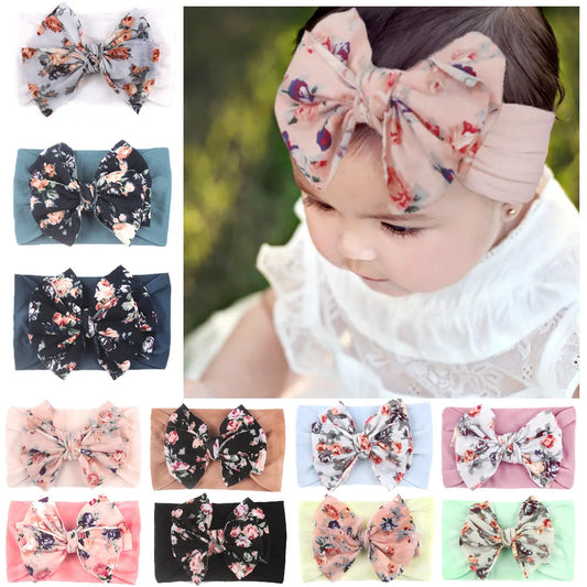 New Design Headband for Girls Cute Rabbit Ears Headbands Soft Stretch Knit Hair Bands Baby Hairbohemian Hair Accessories