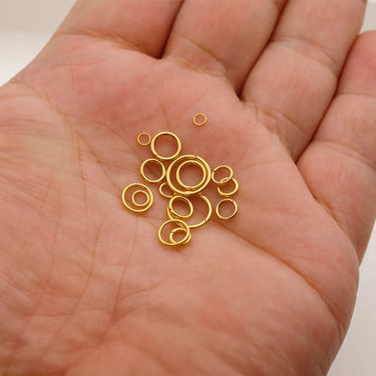 100-200pcs/lot Stainless Steel Gold Open Jump Rings Split Rings Connectors For DIY Jewelry Making Supplies Accessories Wholesale